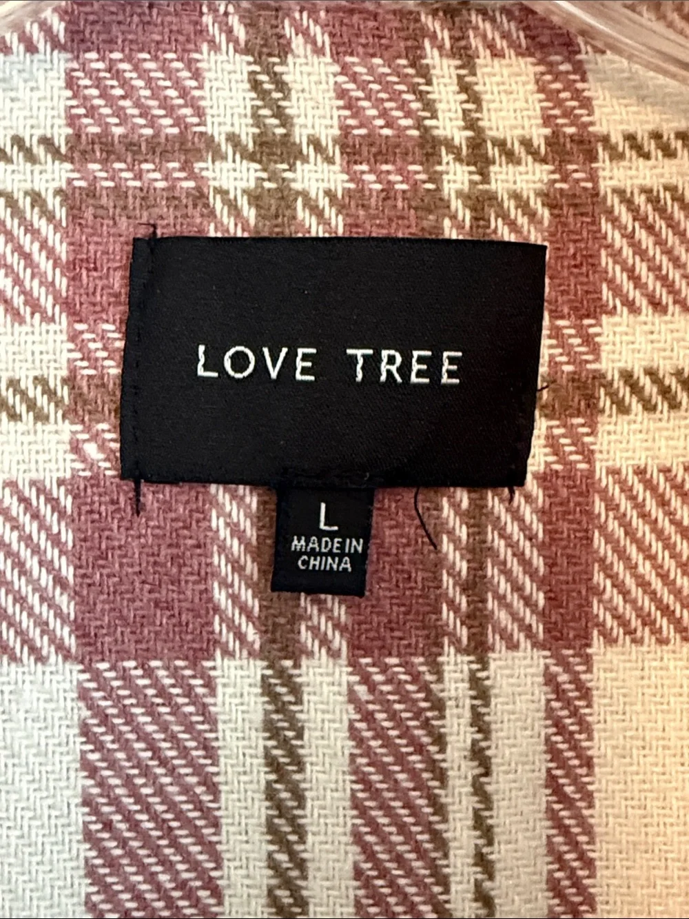 Love Tree Flannel Plaid Button-Front Shacket